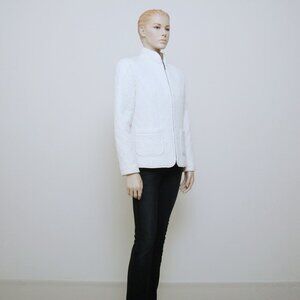 Gallery Quilted Zip Up Jacket with Shoulder Pad